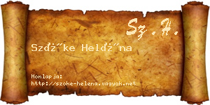 Szőke Heléna névjegykártya
